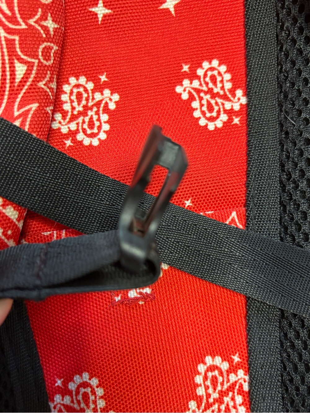 SPRAYGROUND Red Bandana Print Drawstring Backpack - Picture 14 of 16